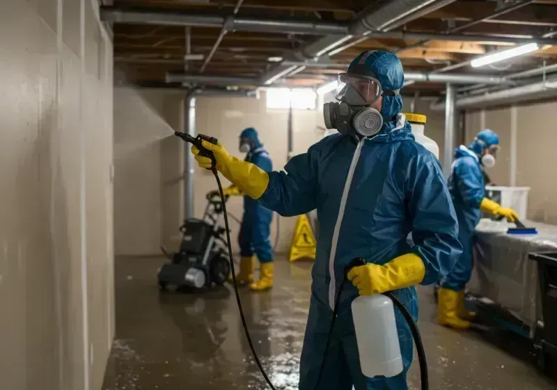 Basement Sanitization and Antimicrobial Treatment process in Grosse Pointe Park, MI